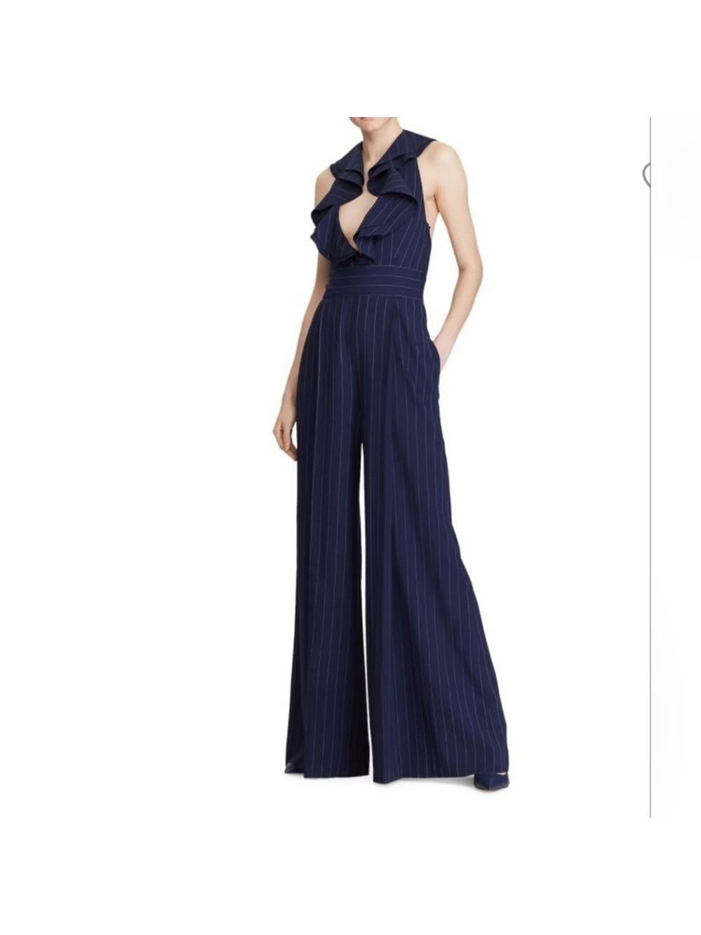 Ralph Lauren Purple Label Pinstripe Jumpsuit - Picture 5 of 11